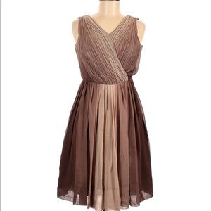 Talbots brown ombré A-line cocktail dress